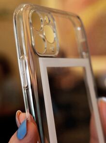 Funda transparente para teléfono con gráfico de letras compatible con iPhone15/15Plus/15Pro/15Promax - transparente - Ver 4