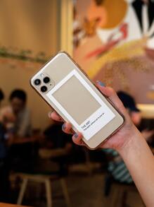 Funda transparente para teléfono con gráfico de letras compatible con iPhone15/15Plus/15Pro/15Promax - transparente - Ver 5