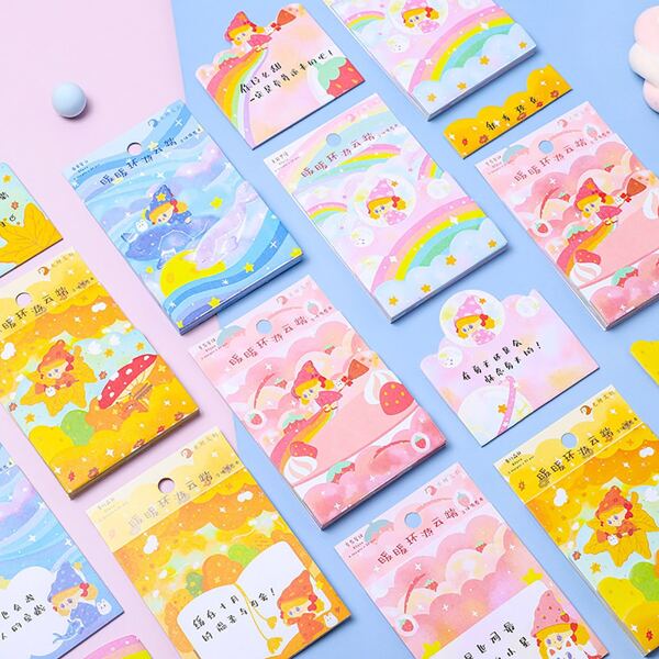 

1pc Cartoon Graphic Random Memo Pad, Multicolor