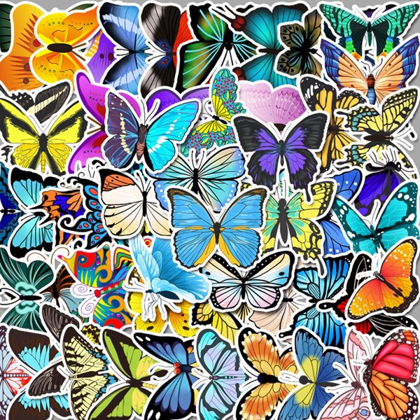 

45pcs Butterfly Pattern Random Sticker, Multicolor