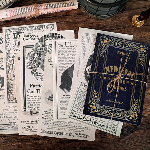 

10pcs Vintage Pattern Random Material Paper, Multicolor