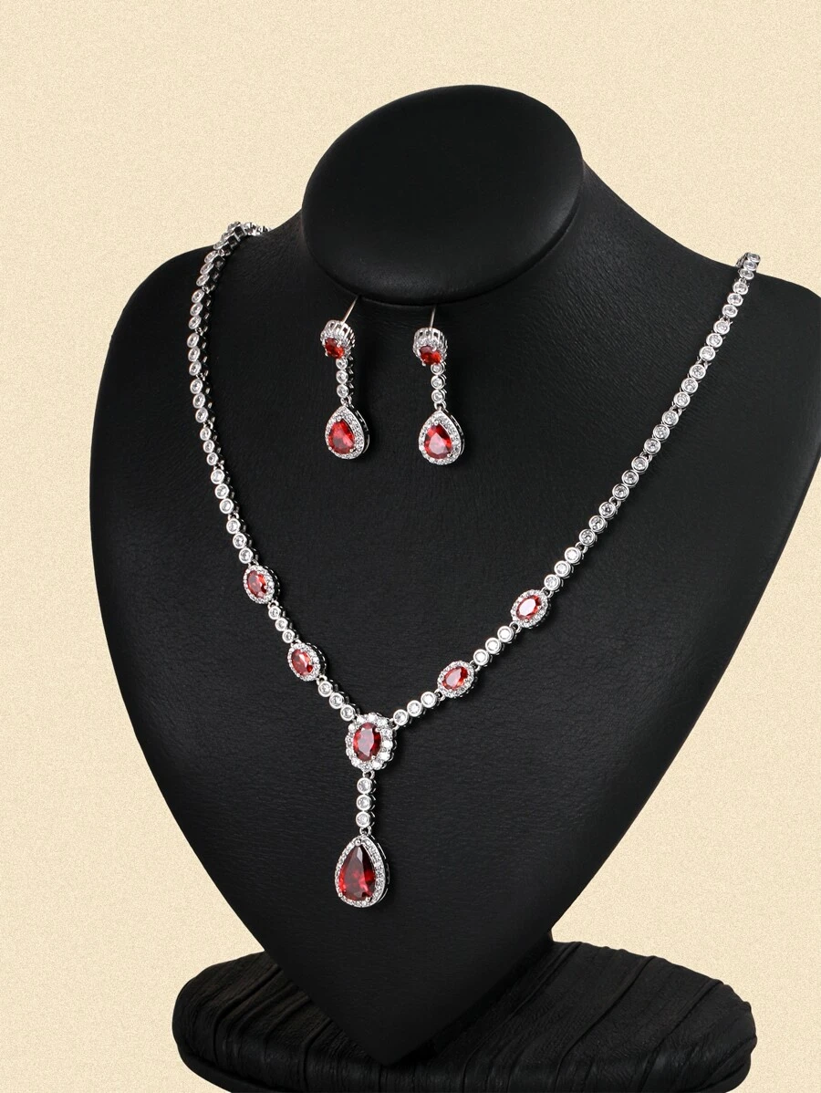 Conjuntos de Joyería de Calidad soltar - Plateado - Ver 1