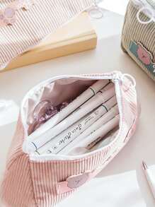 1pc Cartoon Design Random Pencil Bag - Multicolor - View 2