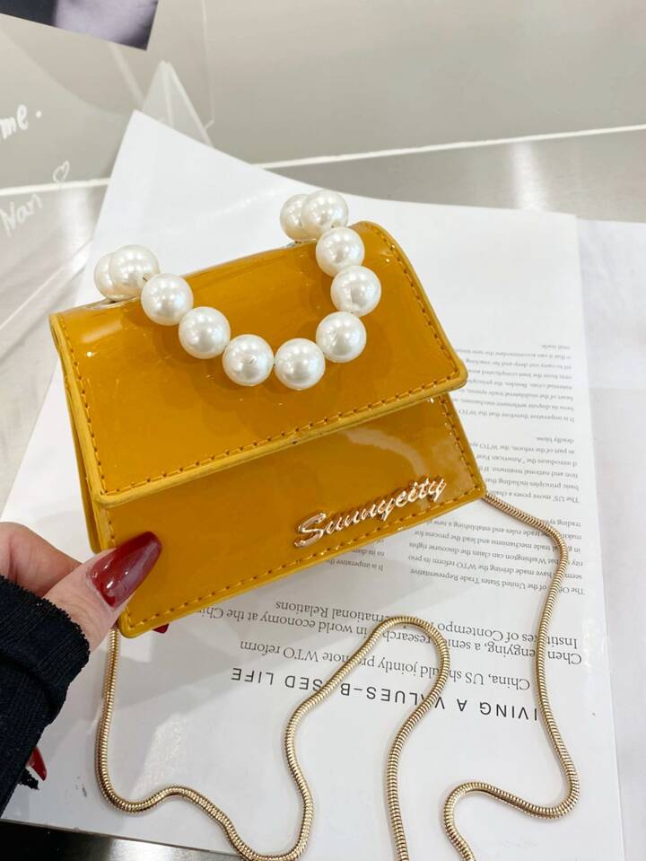 Mini Cartera De Perlas Cartera Niño TENDYCOCO Bolso Cruzado Para