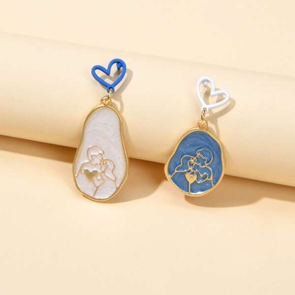 

Mismatched Drop Earrings, Multicolor