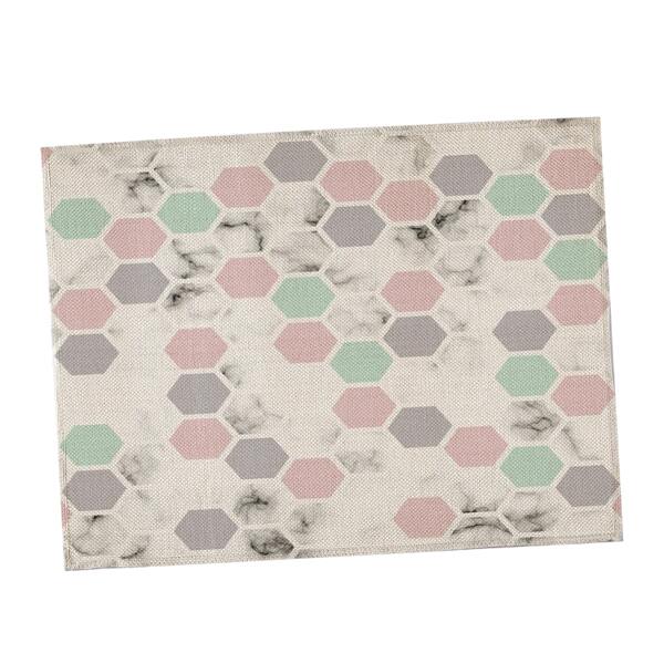 

Marble & Geometric Pattern Placemat, Multicolor