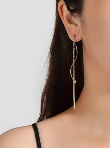 Pendientes minimalista - Plateado - Ver 1