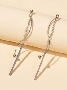 Pendientes minimalista - Plateado - Ver 2