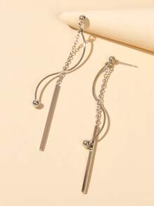 Pendientes minimalista - Plateado - Ver 3