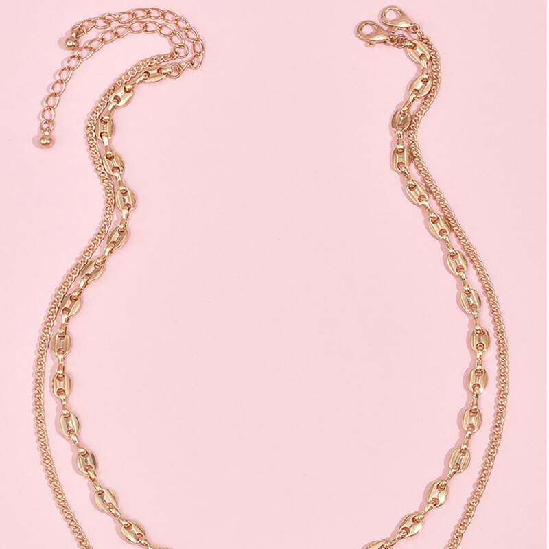 

Simple Layered Chain Necklace, Gold