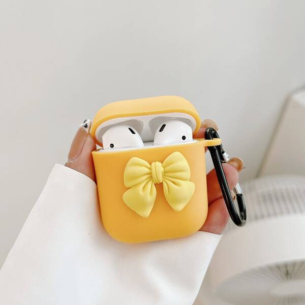 

Bow Decor Case For Airpods, Yellow