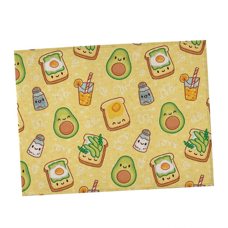 

Avocado Print Placemat, Yellow