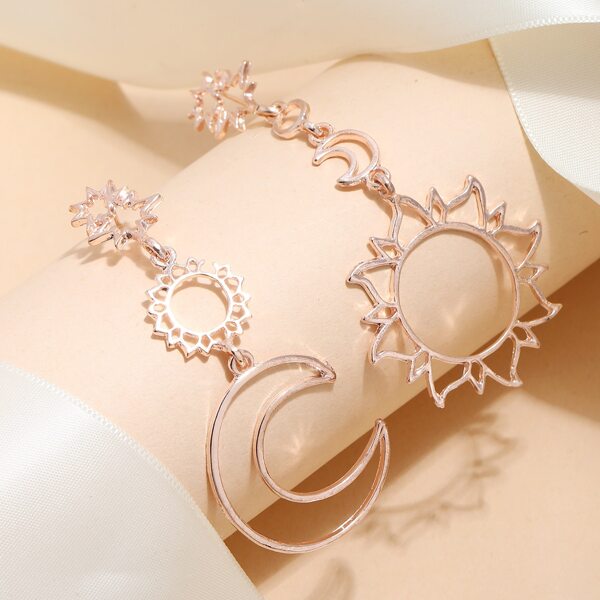 

Moon & Sun Drop Earrings, Gold