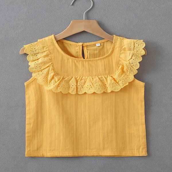 

Toddler Girls Schiffy Ruffle Sleeveless Blouse, Yellow