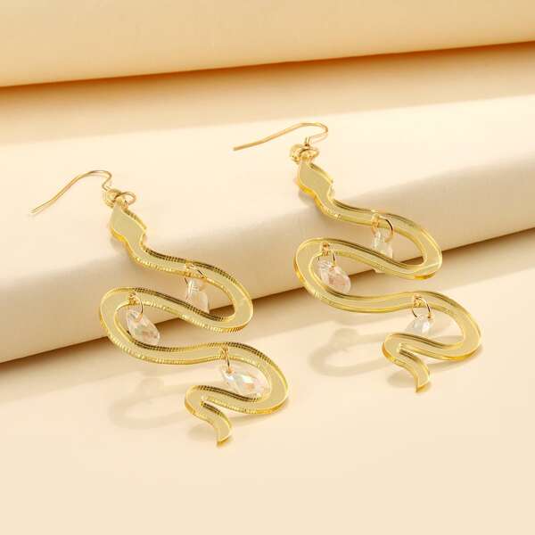 

Snake Drop Earrings, Yellow