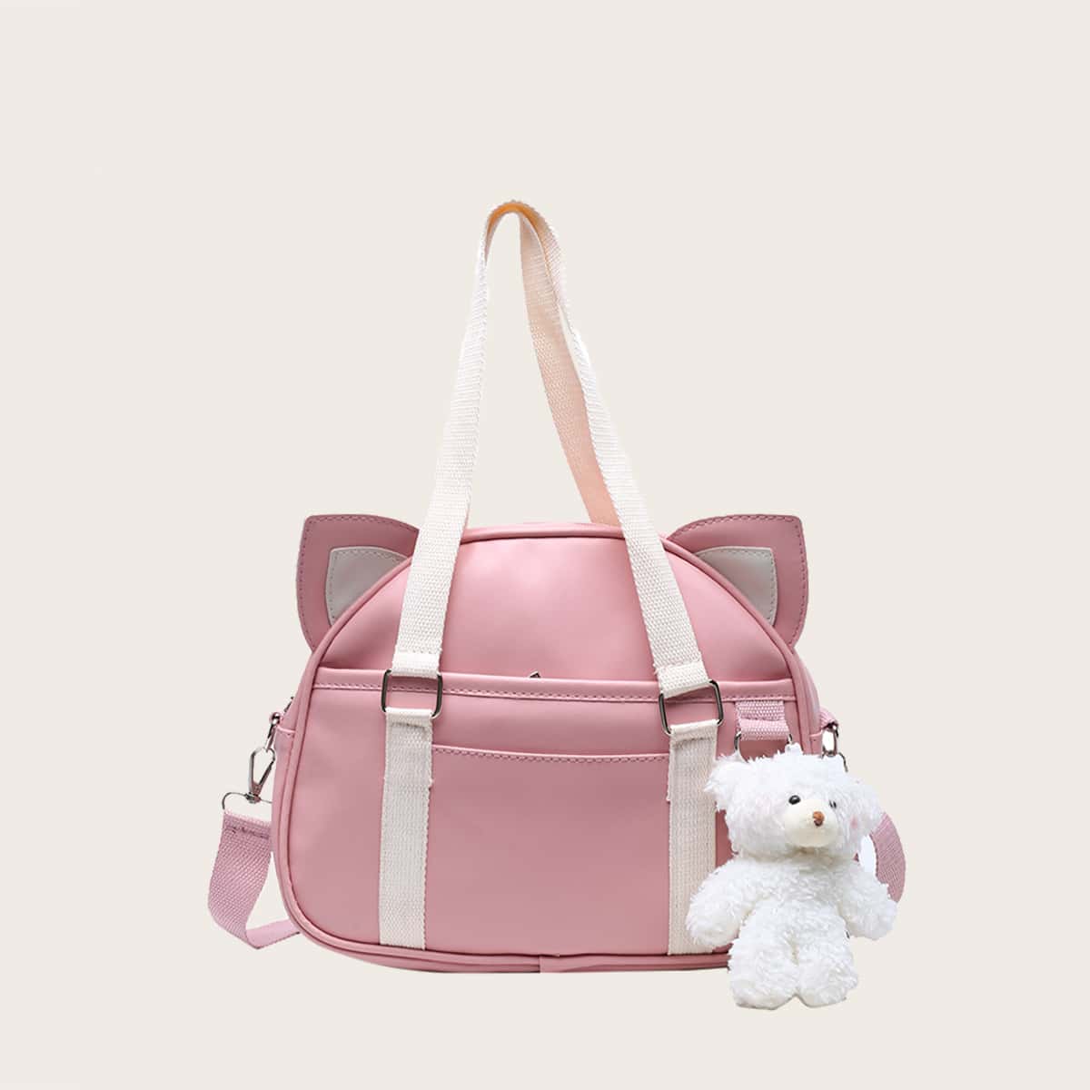

Ear Decor Tote Bag, Baby pink