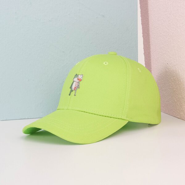

Cartoon Animal Print Baseball Cap, Green