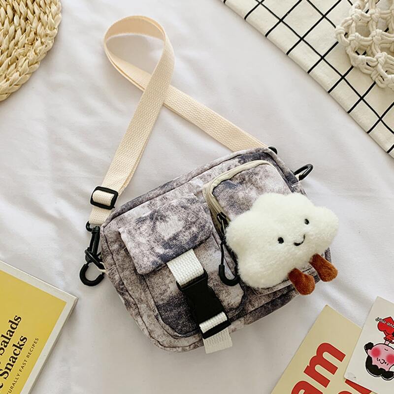 

Cartoon Cloud Tie Dye Crossbody Bag, Multicolor