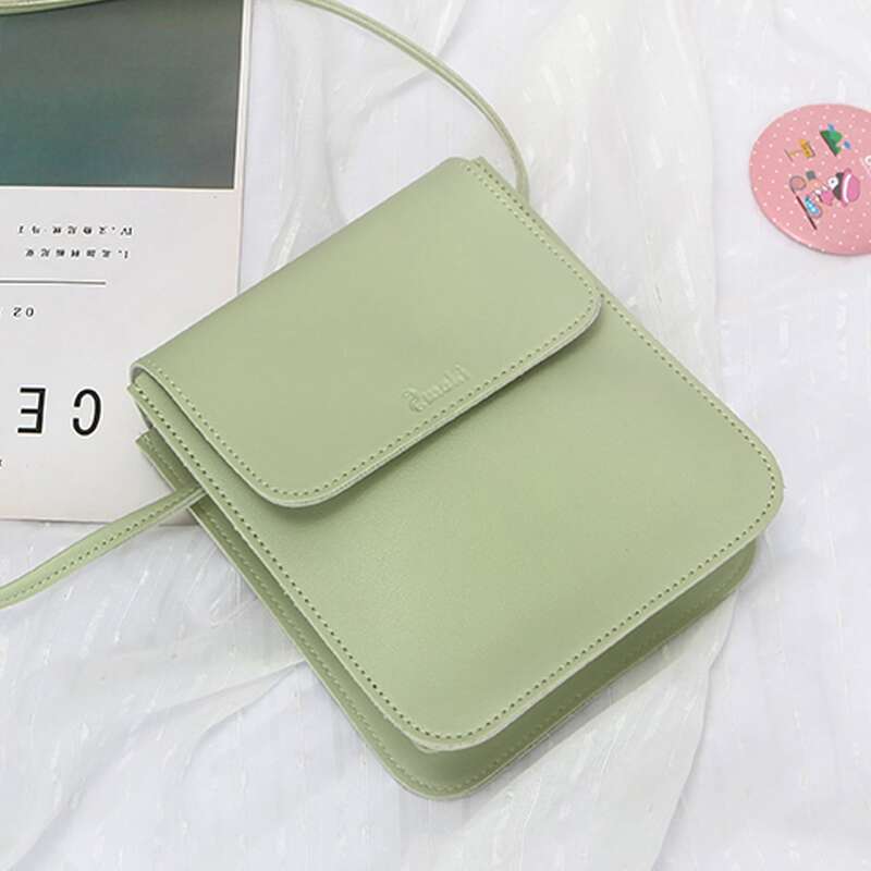 

Solid Crossbody Bag, Mint green