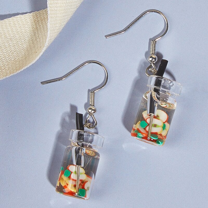

Drink Bottle Drop Earrings, Multicolor