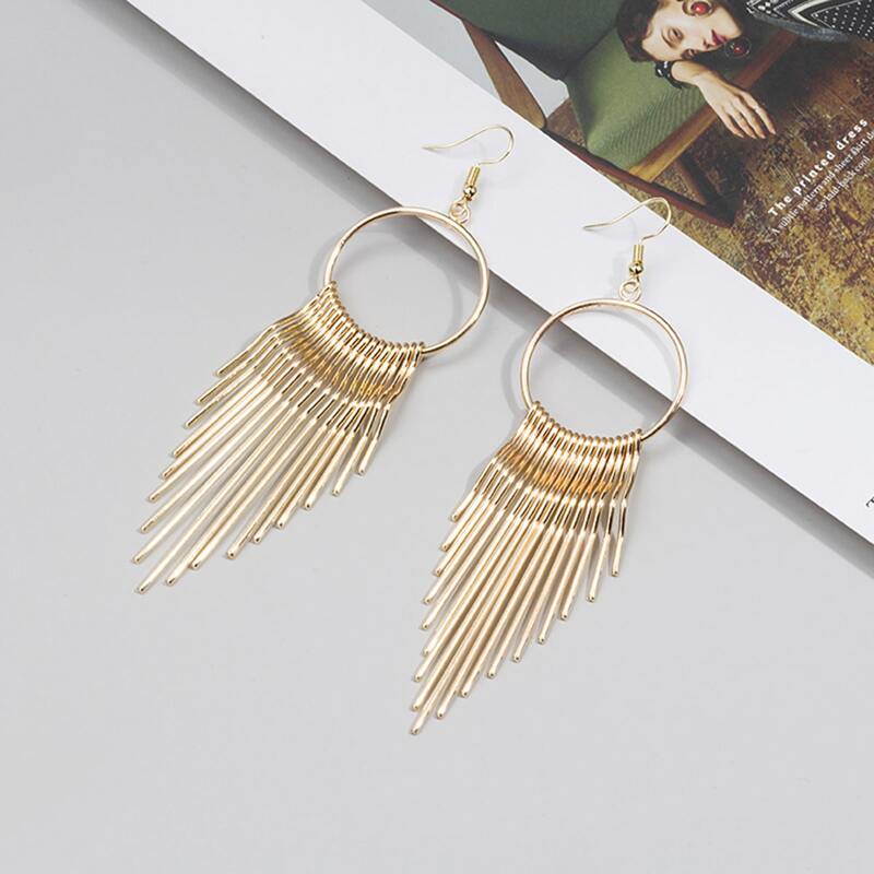 

Tassel Drop Earrings, Gold