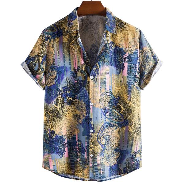 

Men Random Paisley Print Shirt, Multicolor