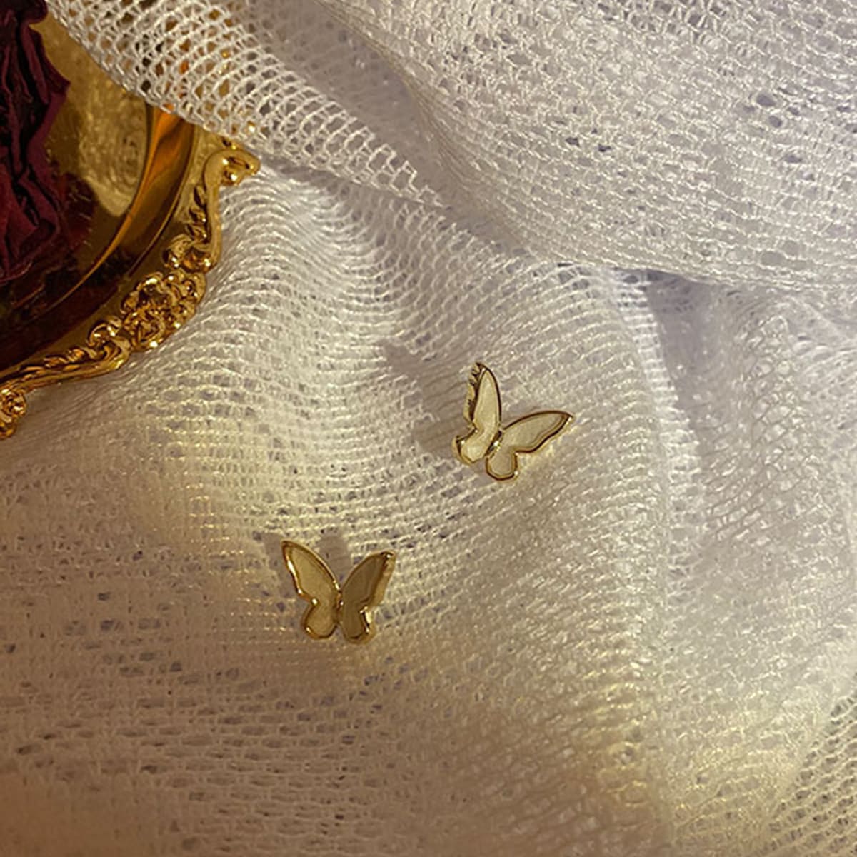

Butterfly Stud Earrings, Gold