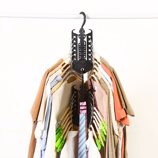 

1pc Multifunction Collapsible Hanger, Black
