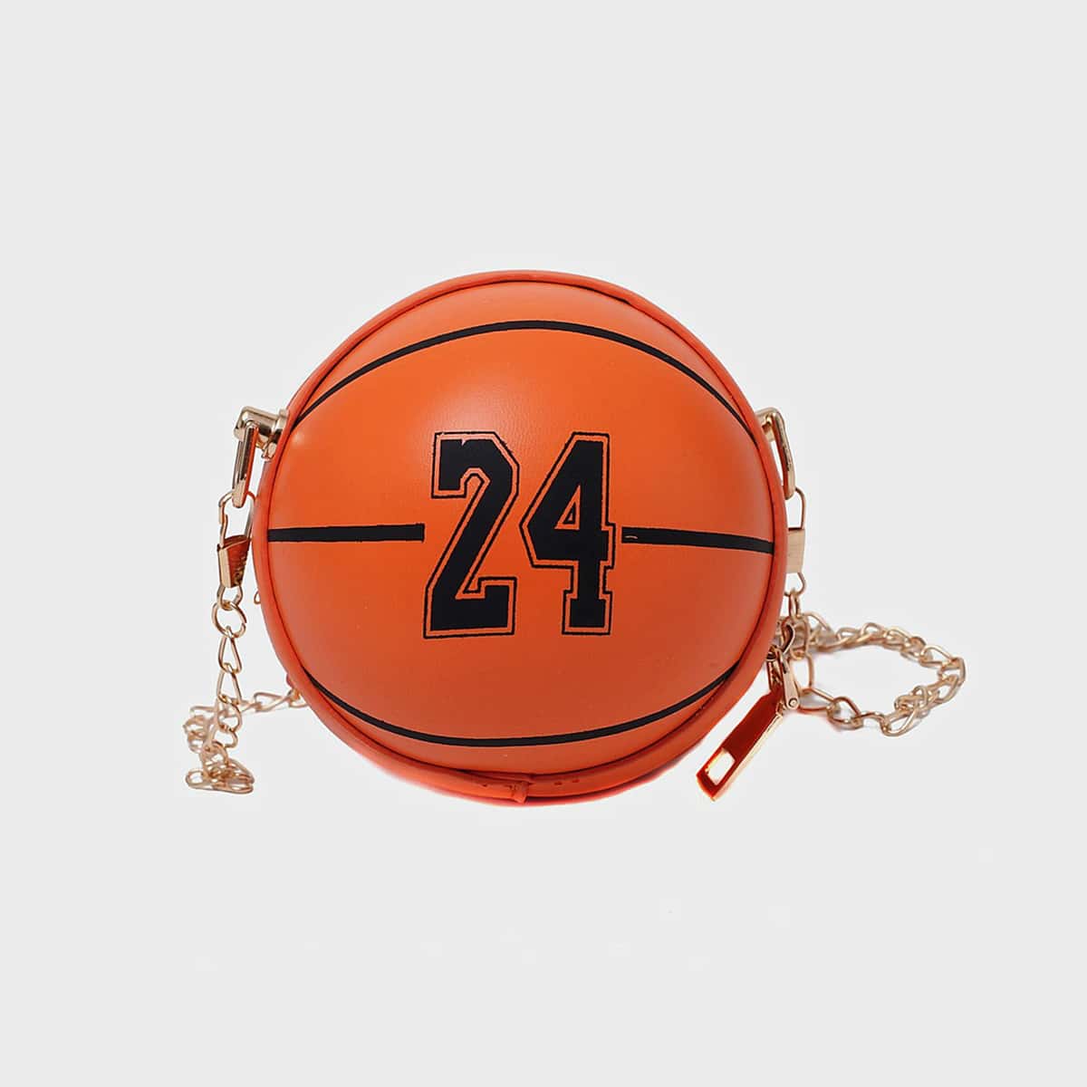 

Ball Shaped Chain Crossbody Bag, Orange