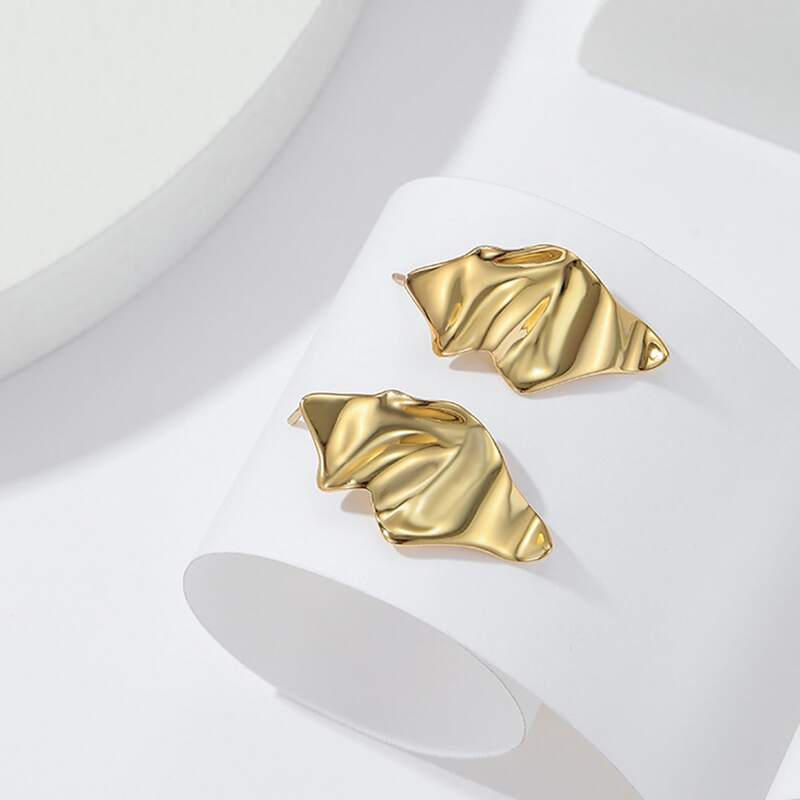 

Textured Stud Earrings, Gold
