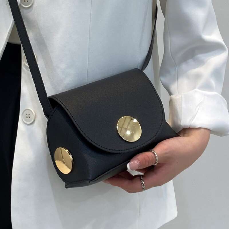 

Coin Decor Flap Crossbody Bag, Black