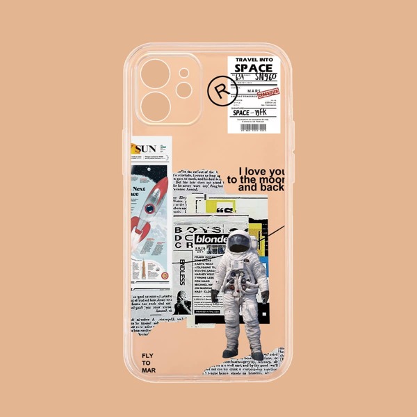 

Astronaut Print Phone Case, Multicolor