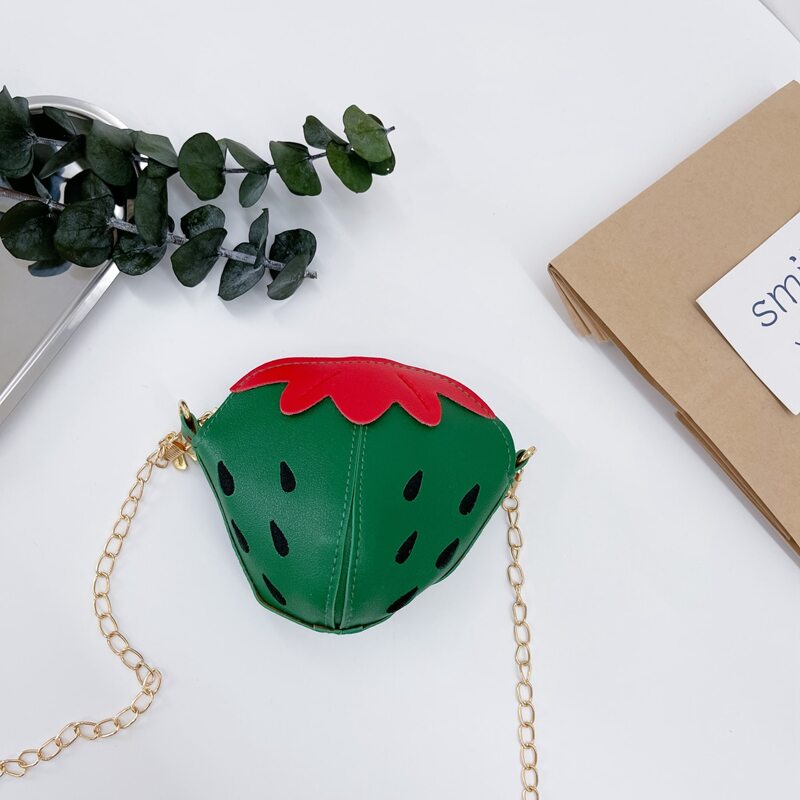 

Strawberry Chain Crossbody Bag, Green