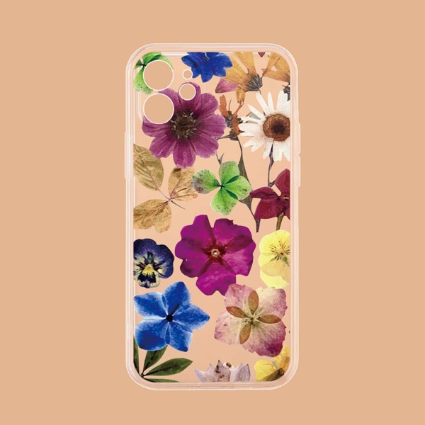 

Flower Clear Phone Case, Multicolor