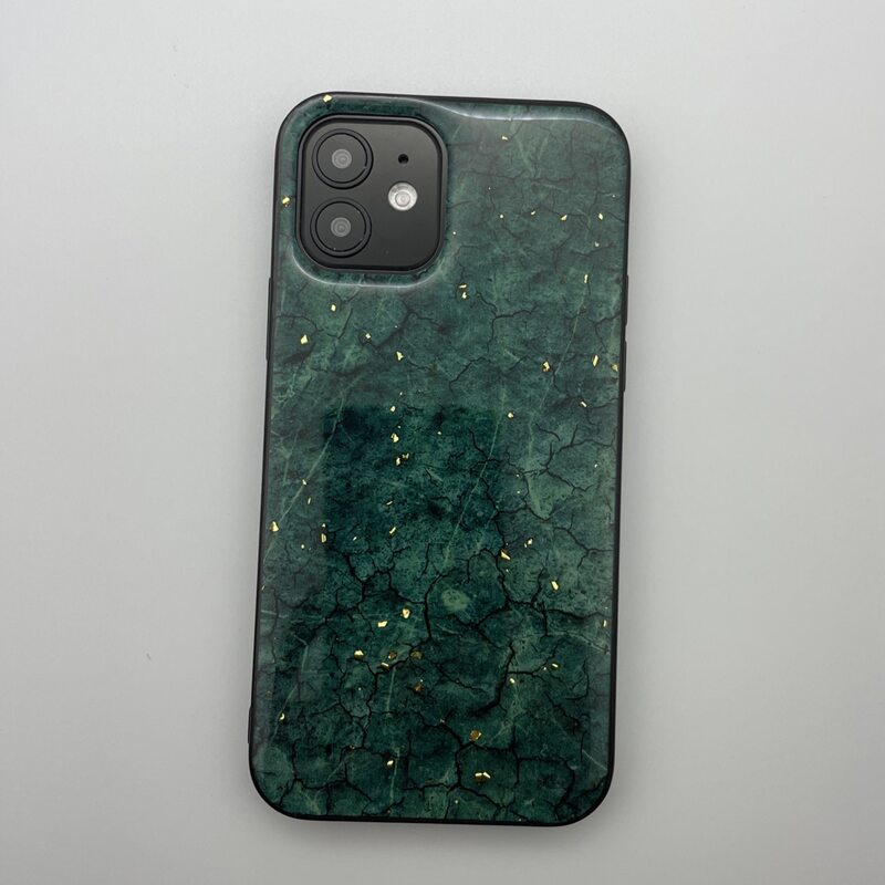

Marble Print Phone Case, Dark green
