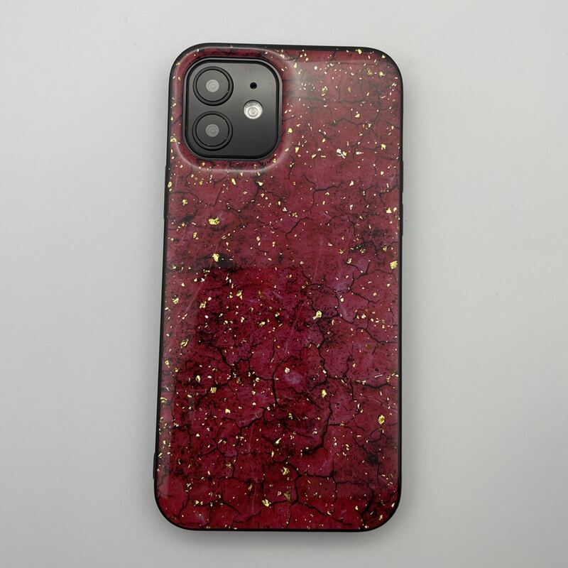 

Marble Print Phone Case, Red