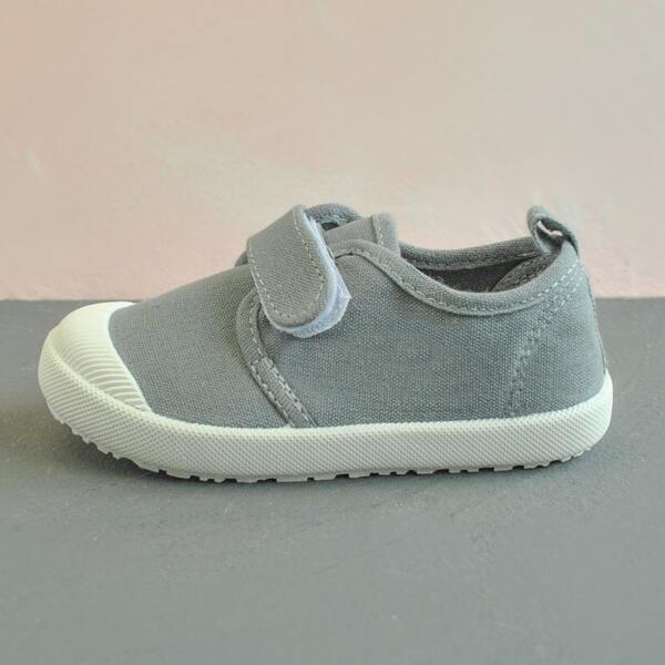 

Toddler Boys Velcro Strap Canvas Shoes, Grey