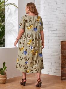 EMERY ROSE 大碼印花娃娃裙 - 彩色 - 查看 3