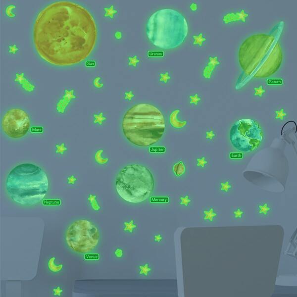 

Kids Planet Print Glow Sticker, Multicolor