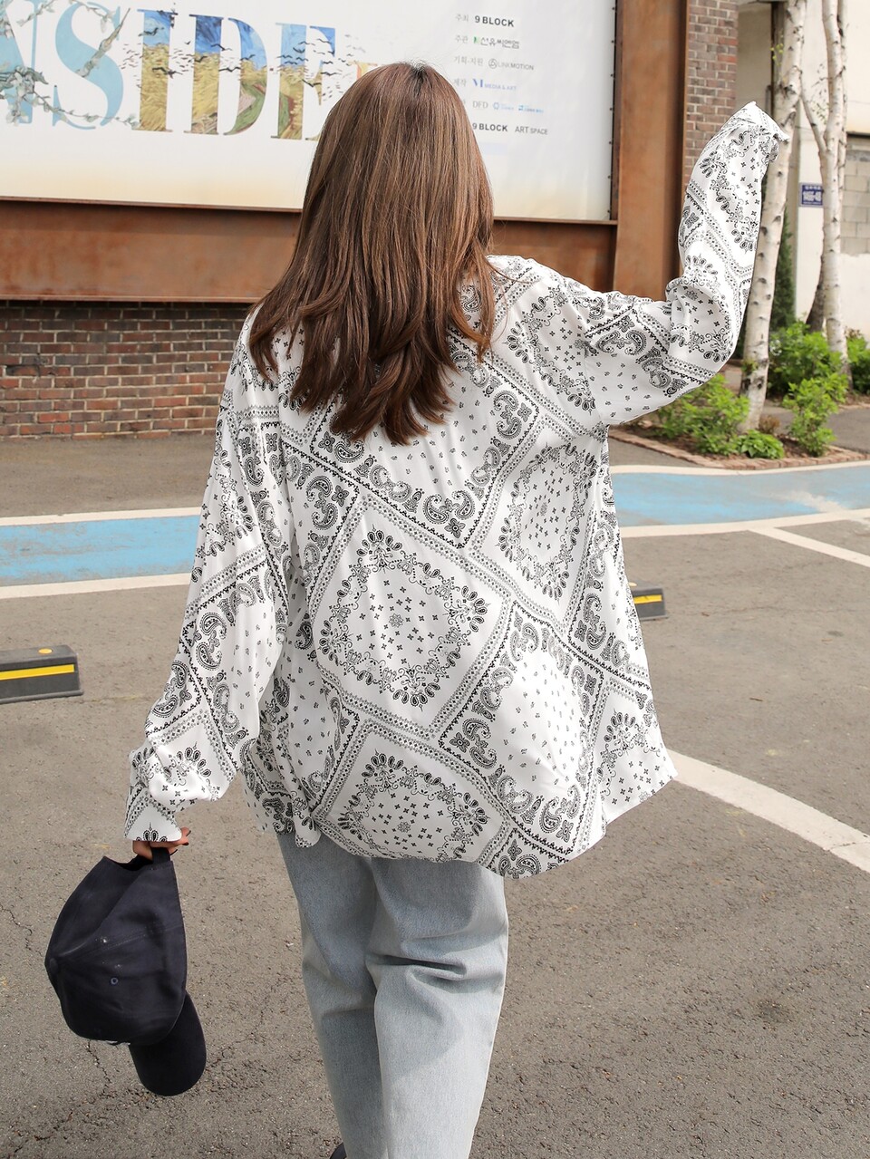 Paisley Print Button Up Blouse