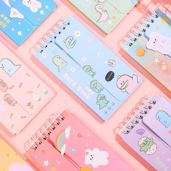 

1pc Cartoon Graphic Random Notepad, Multicolor