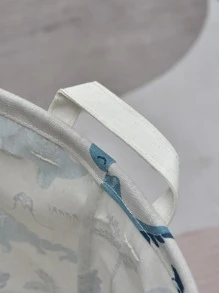 Dinosaur Print Collapsible Laundry Basket - Multicolor - View 3