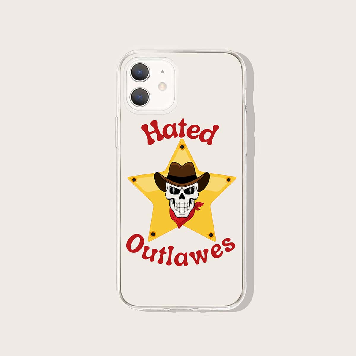

ROMWE X Out.lasted Skull Graphic Phone Case, Multicolor