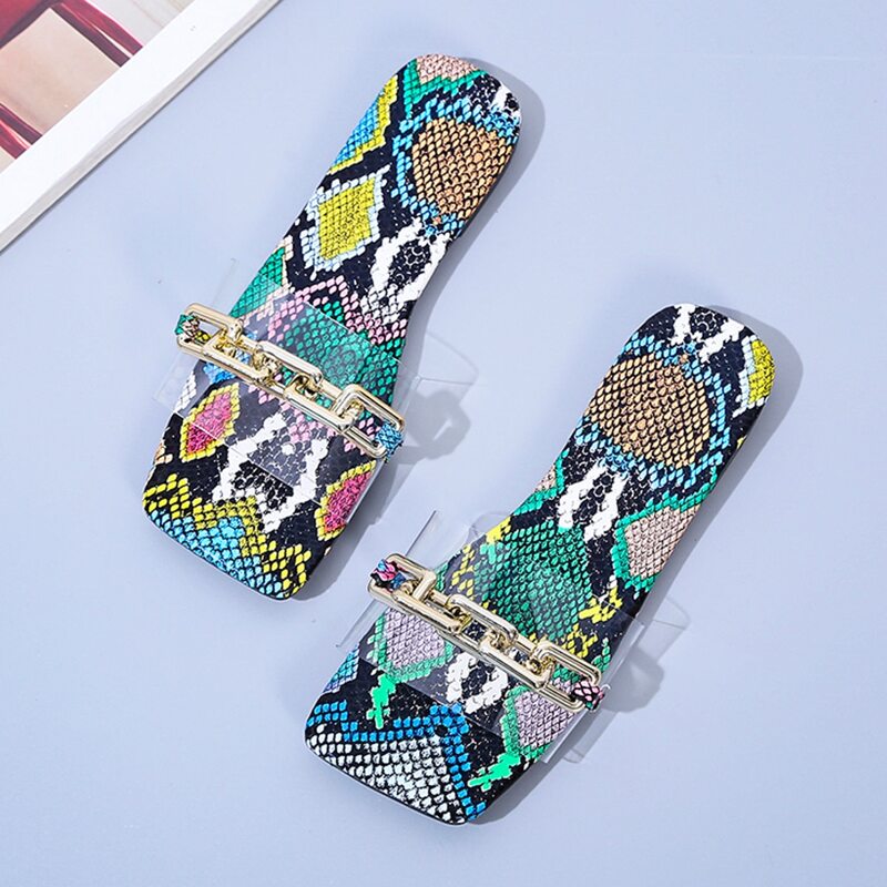 

Chain Strap Slides, Multicolor