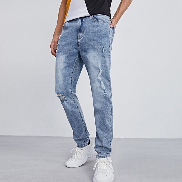 

Men Ripped Jeans, Light wash