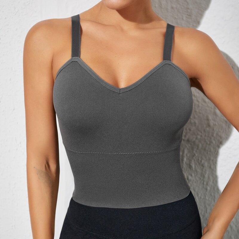 

High Support Seamless Sports Bra, Dark grey