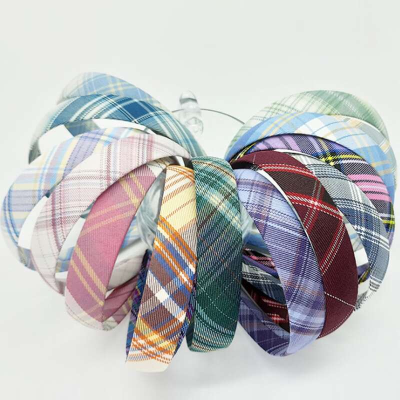 

1pc Random Plaid Hair Hoop, Multicolor