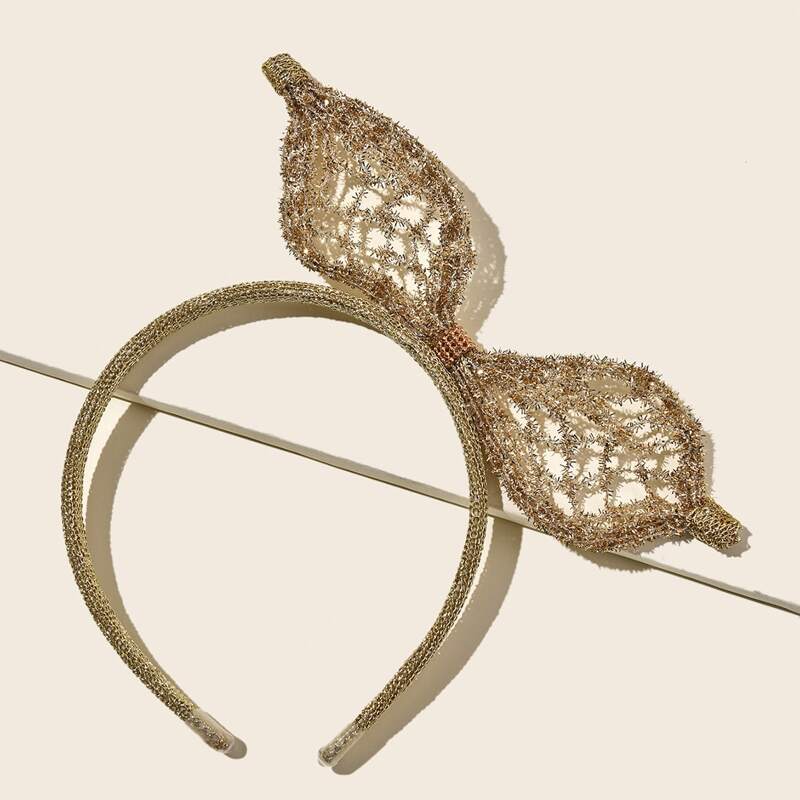 

1pc Ear Decor Hair Hoop, Gold