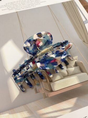 醋酸发夹，适合女孩日常发型休闲 Y2k 爪夹发夹发夹发夹发夹发夹接发夹，学校用品，学院秋冬发饰，适合女士度假装扮