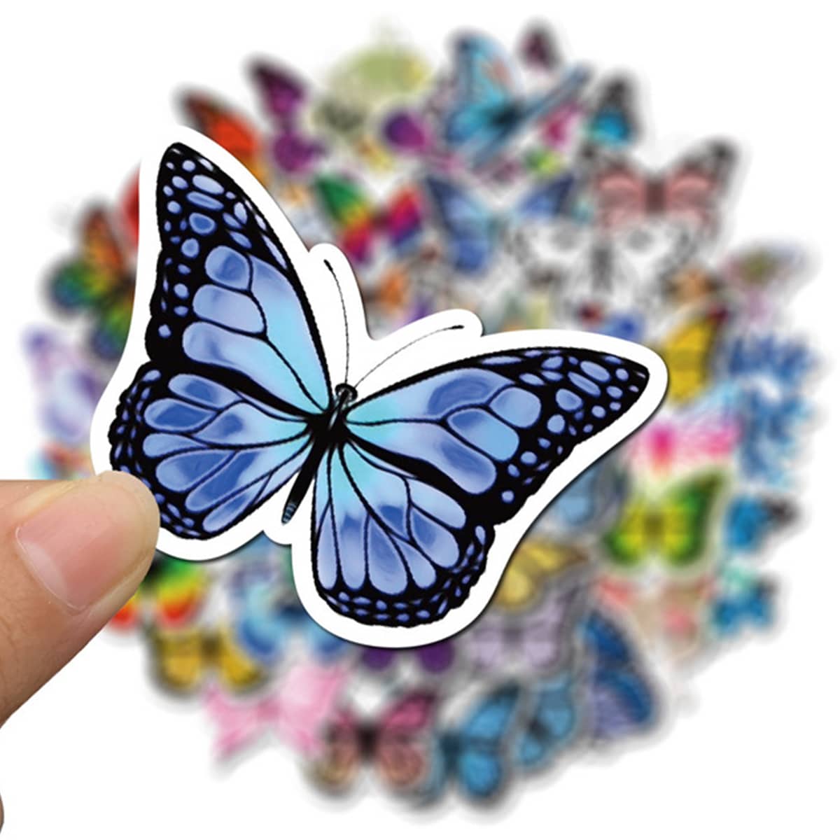

50pcs Butterfly Sticker, Multicolor
